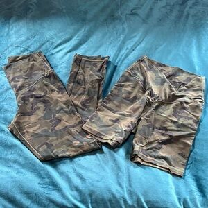 Aerie Camo Leggings & Shorts Medium